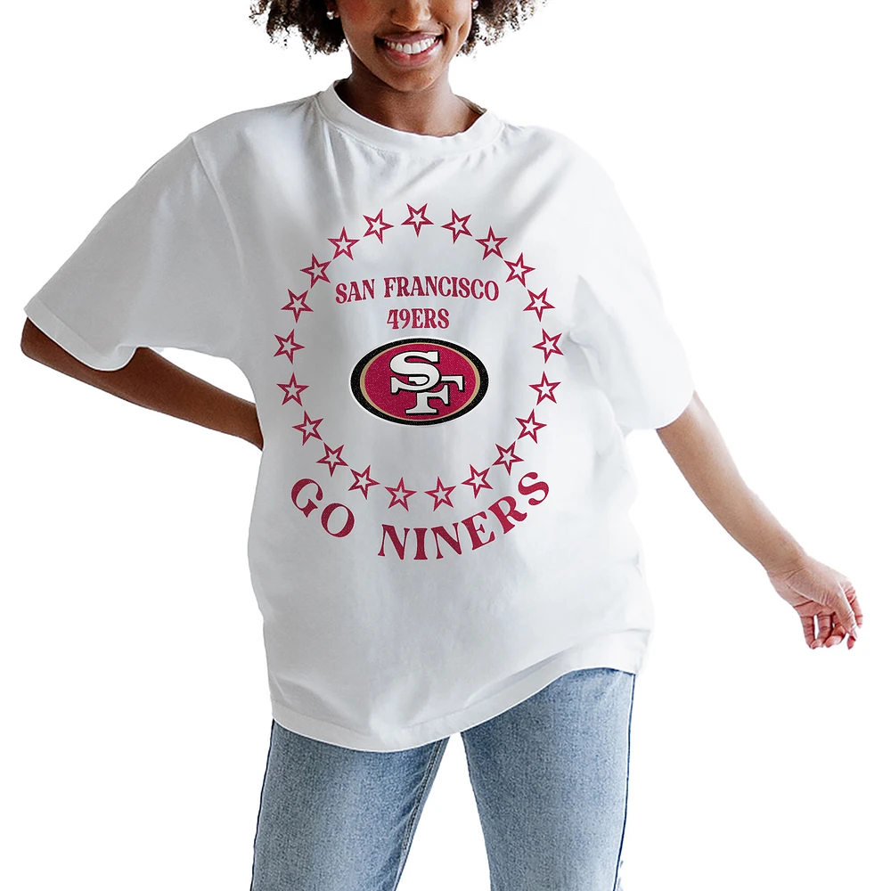 Women's Gameday Couture San Francisco 49ers On Point Oversized Slogan T-Shirt