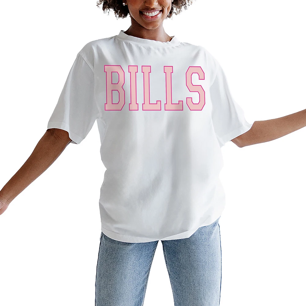 Women's Gameday Couture Oatmeal Buffalo Bills On Point Oversized T-Shirt