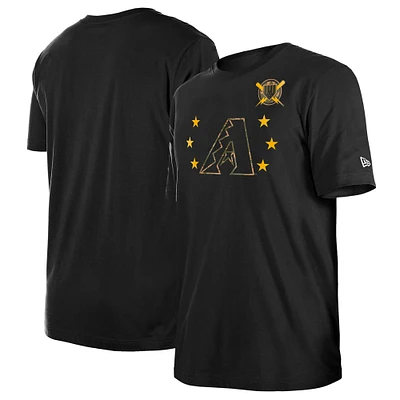 Men's New Era Black Arizona Diamondbacks 2024 Armed Forces Day T-Shirt