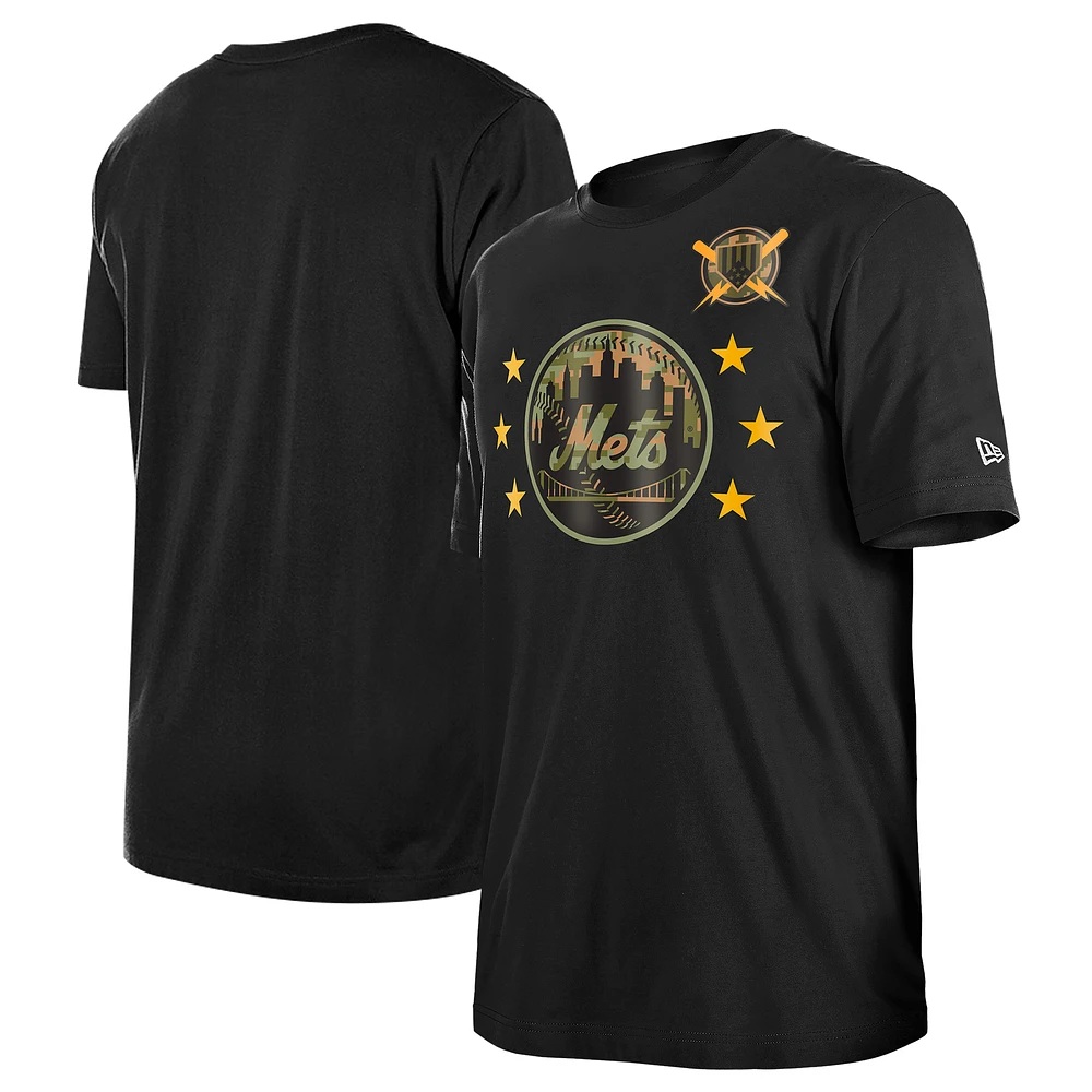 Men's New Era Black New York Mets 2024 Armed Forces Day T-Shirt