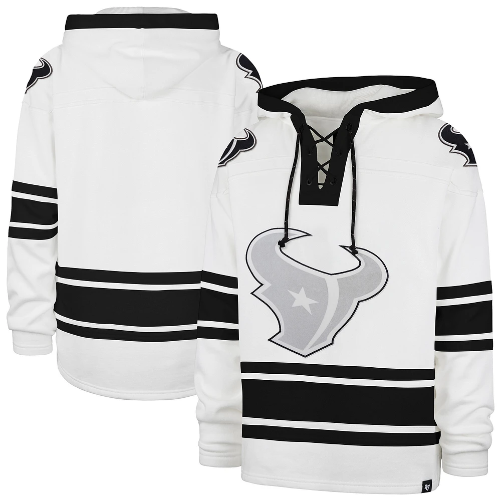 Men's '47 White Houston Texans After Image Superior Lacer with Hood