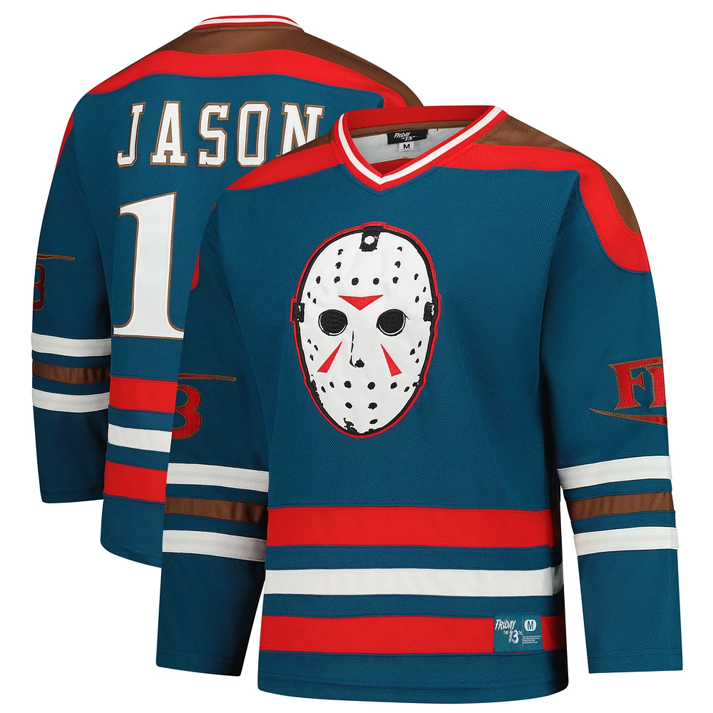 Men's Jason Voorhees Blue Friday the 13th Horror Pack Movie Jersey