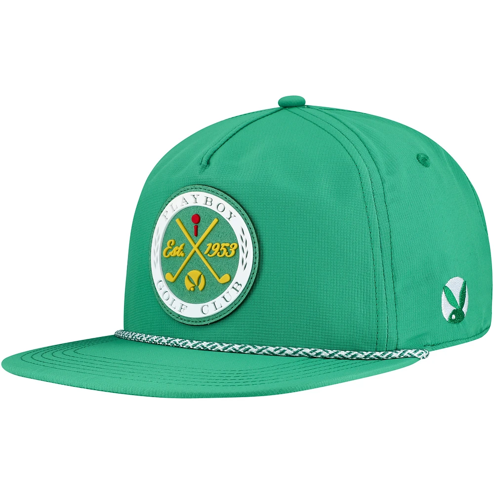 Men's Green Playboy Adjustable Golfer Hat