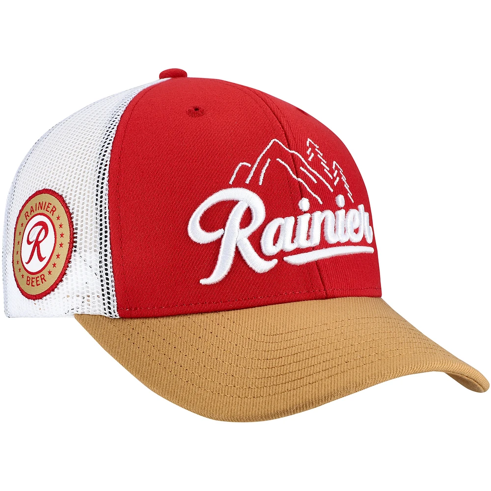 Men's Red Rainier Adjustable Trucker Hat