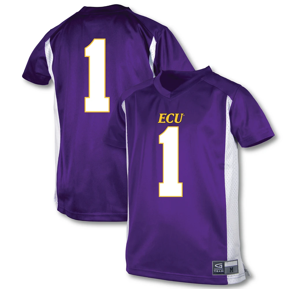 Youth Garb #1 Purple ECU Pirates Football Jersey