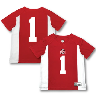 Toddler Garb #1 Scarlet Ohio State Buckeyes Football Jersey