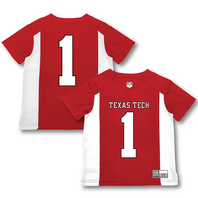 Toddler Garb #1 Red Texas Tech Raiders Football Jersey