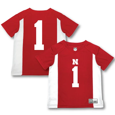 Toddler Garb #1 Scarlet Nebraska Huskers Football Jersey