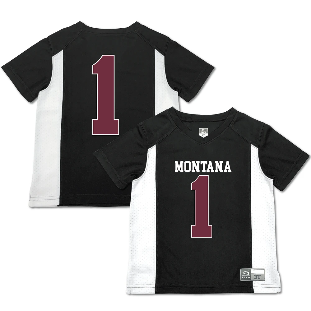 Toddler Garb #1 Black Montana Grizzlies Football Jersey