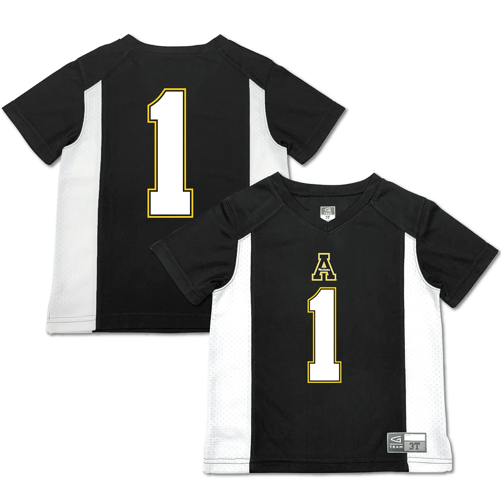 Toddler Garb #1 Black Appalachian State Mountaineers Football Jersey