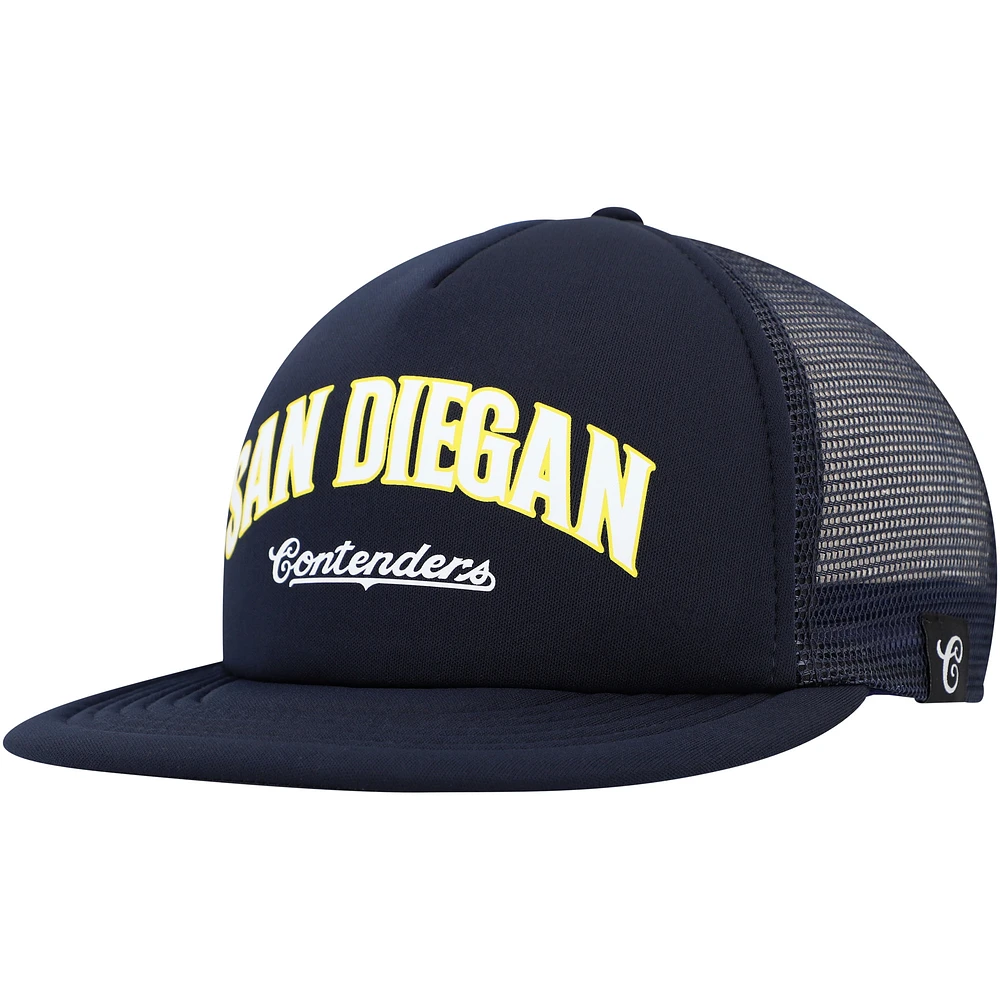 Unisex Contenders Clothing Navy Anchorman San Diegan Trucker Adjustable Hat