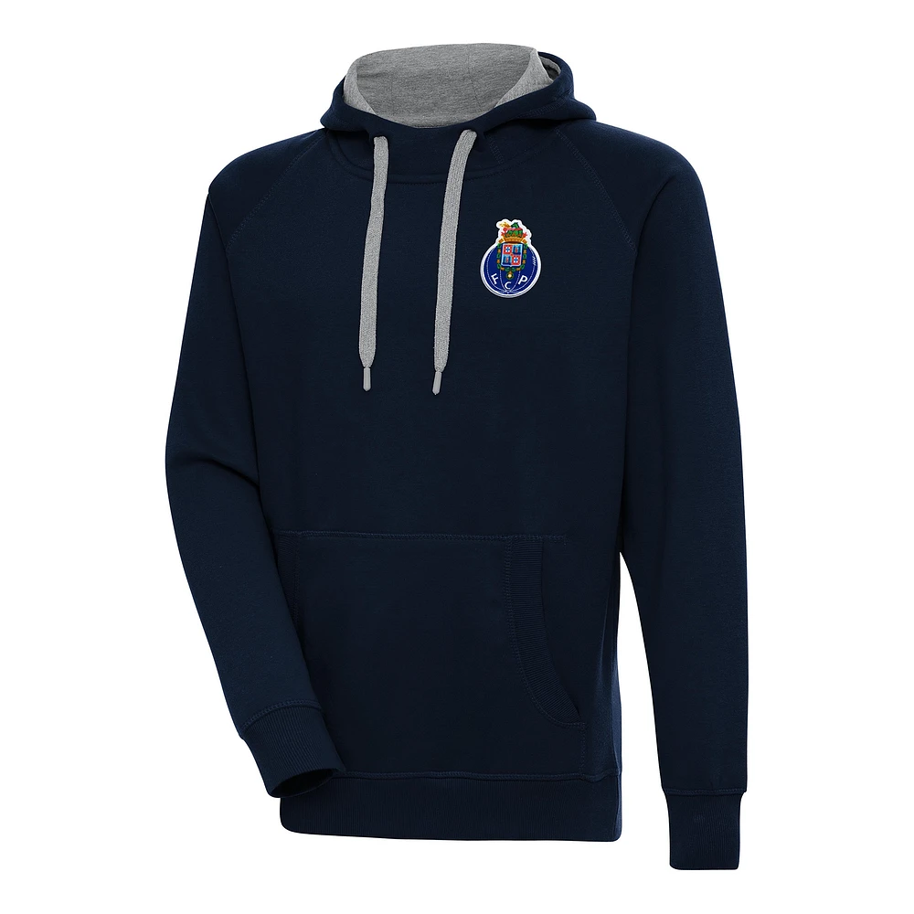 Men's Antigua Navy FC Porto Takeover Raglan Pullover Hoodie