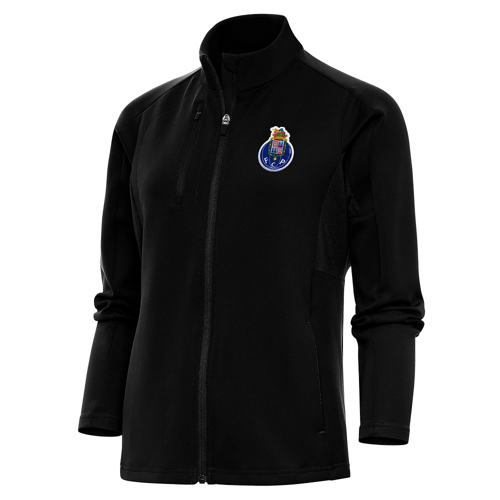 Women's Antigua Black FC Porto Genesis Full-Zip Jacket