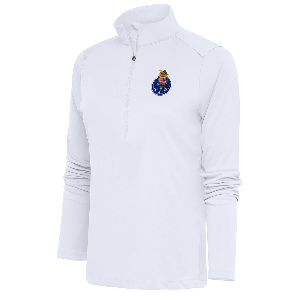 Women's Antigua White FC Porto Statement Half-Zip Pullover