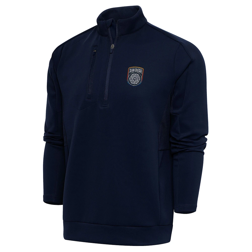 Men's Antigua Navy San Diego FC Generation Quarter-Zip Top