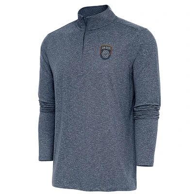 Men's Antigua Heather Navy San Diego FC Hunk Quarter-Zip Top