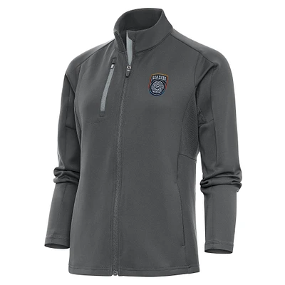 Women's Antigua Gray San Diego FC Generation Full-Zip Jacket