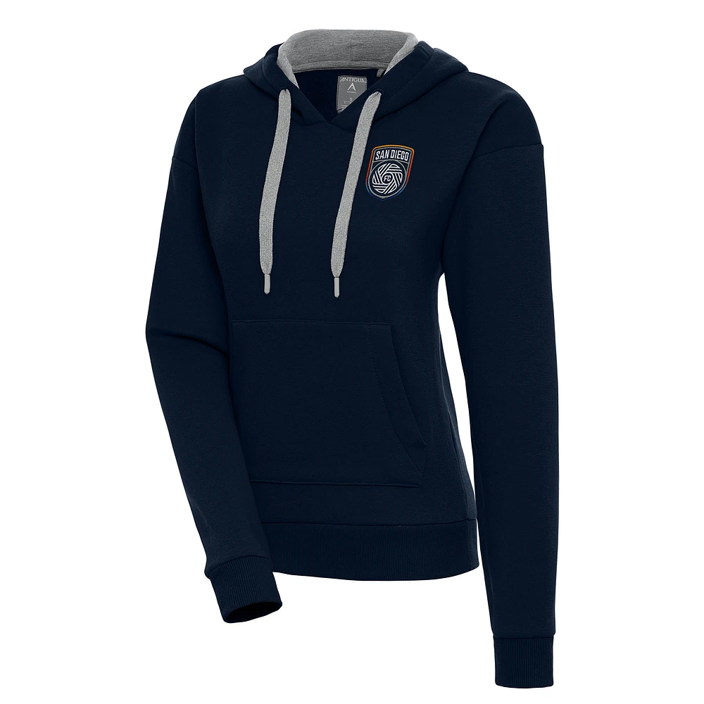 Women's Antigua Navy San Diego FC Victory Pullover Hoodie