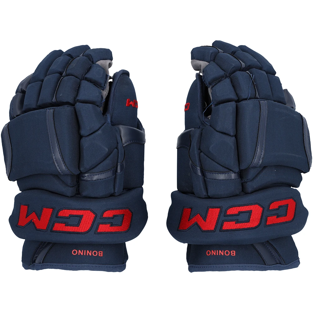 Nick Bonino New York Rangers Game-Used Navy CCM Gloves from the 2023-24 NHL Season
