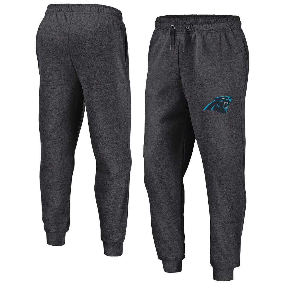 Men's Fanatics Heather Charcoal Carolina Panthers Boost Fleece Joggers