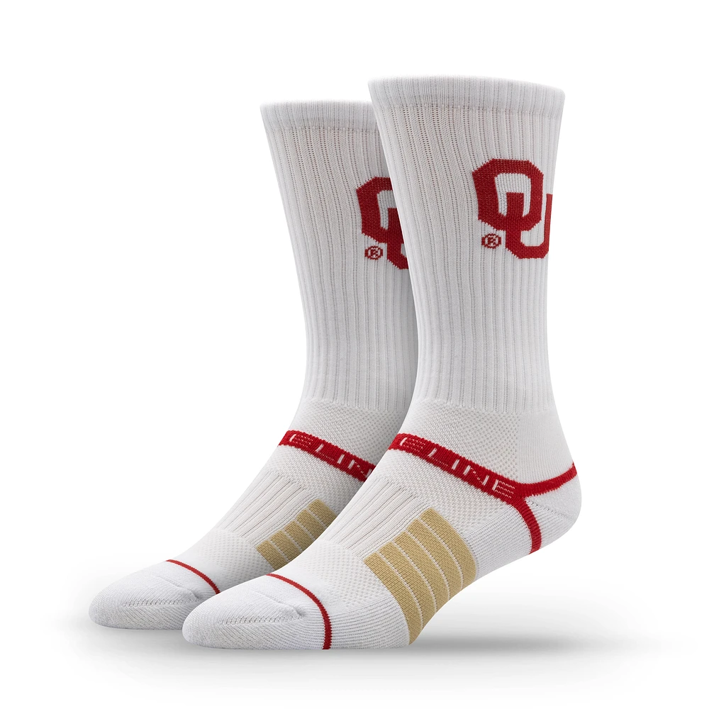 Unisex Strideline Oklahoma Sooners Premium 70's Bedding Crew Socks