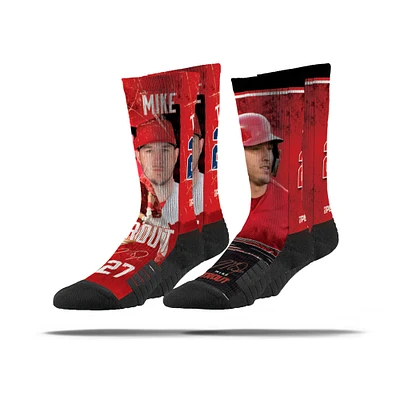 Unisex Strideline Mike Trout Los Angeles Angels Premium 2-Pack Full Slub Crew Socks