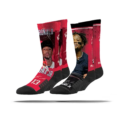 Unisex Strideline Ronald Acuña Jr. Atlanta Braves Premium 2-Pack Full Slub Crew Socks