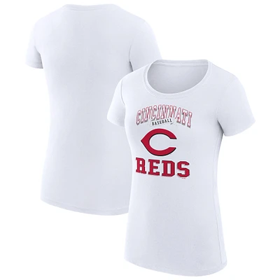Women's G-III 4Her by Carl Banks Cincinnati Reds Super-Slim Fit Lightweight Team Logo Graphic T-Shirt