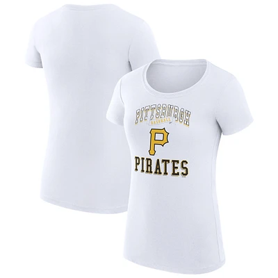 Women's G-III 4Her by Carl Banks Pittsburgh Pirates Super-Slim Fit Lightweight Team Logo Graphic T-Shirt