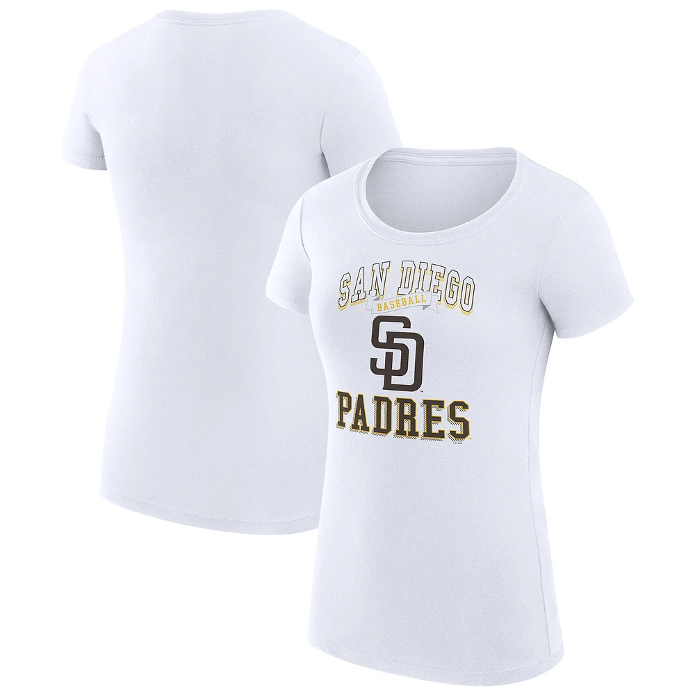 Women's G-III 4Her by Carl Banks San Diego Padres Super-Slim Fit Lightweight Team Logo Graphic T-Shirt