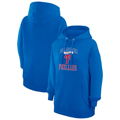 Women's G-III 4Her by Carl Banks Royal Philadelphia Phillies Team Logo Graphic Fleece Pullover Hoodie