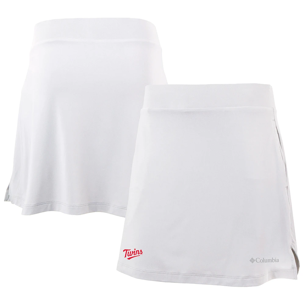 Women's Columbia White Minnesota Twins Omni-Wick Best One Yet Skort