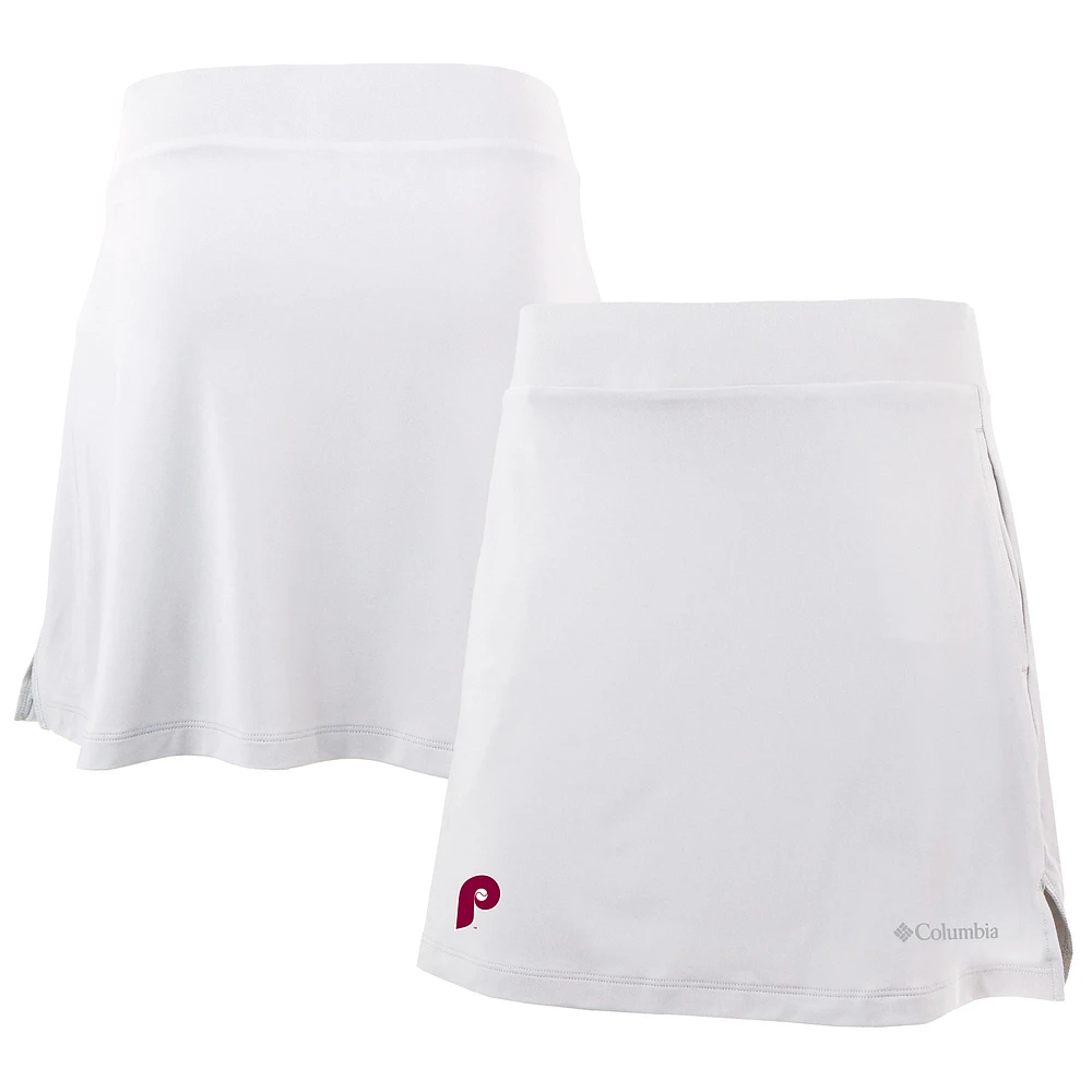 Women's Columbia White Philadelphia Phillies Omni-Wick Best One Yet Skort