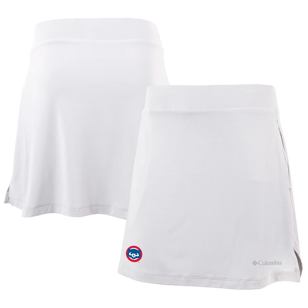 Women's Columbia White Chicago Cubs Omni-Wick Best One Yet Skort