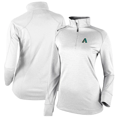 Women's Columbia White Arizona Diamondbacks Cooperstown Collection Shotgun 2.0 Omni-Wick Quarter-Zip Top