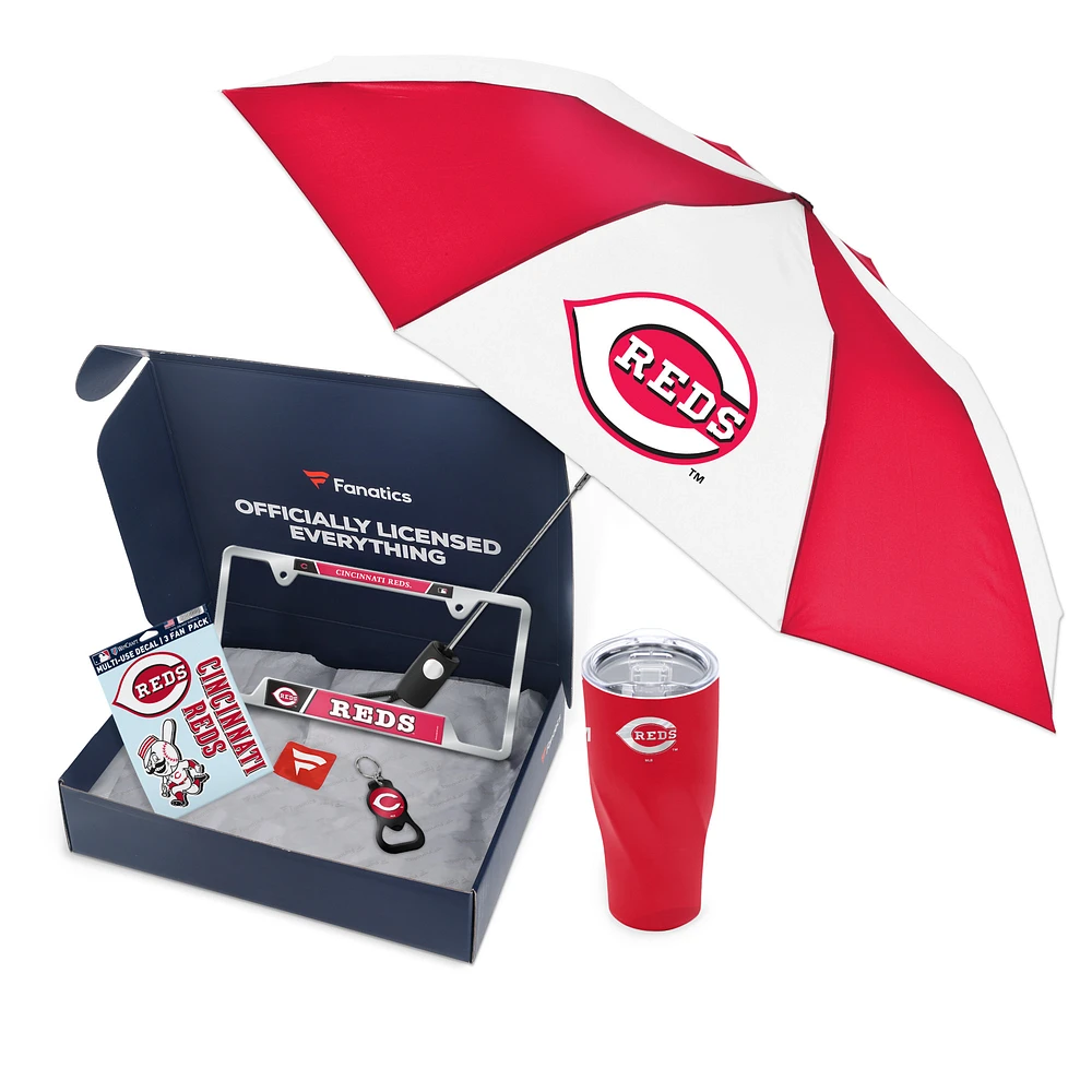WinCraft Cincinnati Reds Fanatics Pack Elevated Automotive-Themed Gift Box - $91+ Value