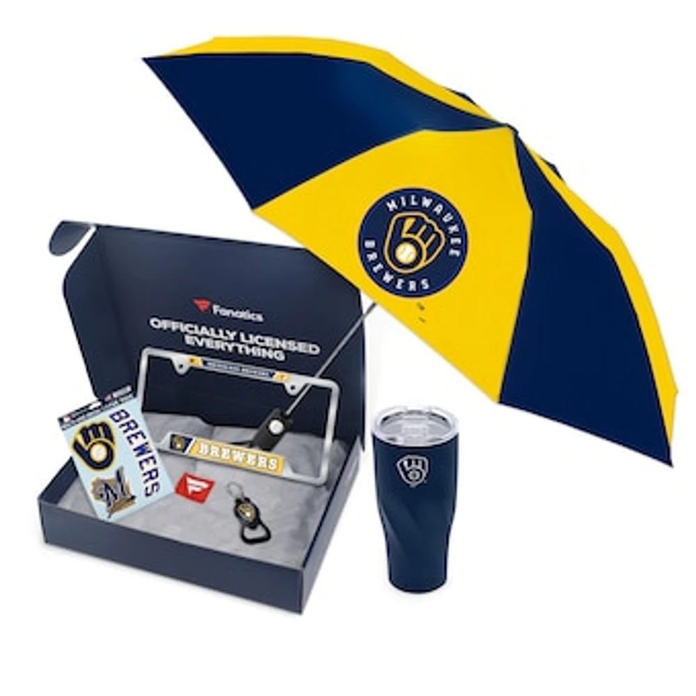 WinCraft Milwaukee Brewers Fanatics Pack Elevated Automotive-Themed Gift Box - $91+ Value