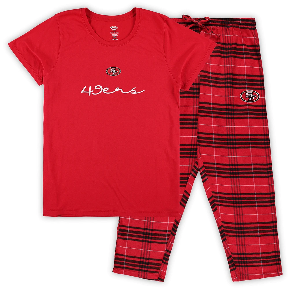 Women's Concepts Sport San Francisco 49ers Plus Script Top & Pants Sleep Set