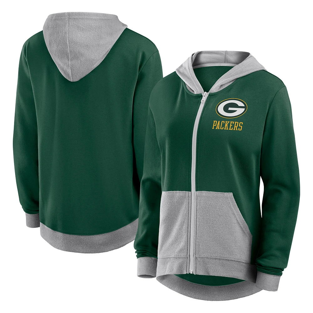 Women's Fanatics Green Bay Packers Hit It Full-Zip Hoodie