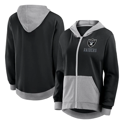 Women's Fanatics Black Las Vegas Raiders Hit It Full-Zip Hoodie