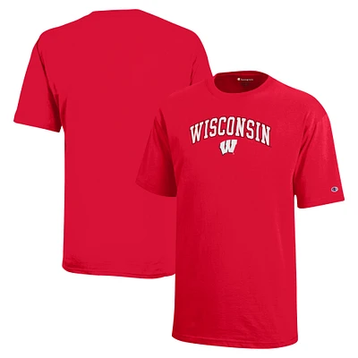 Youth Champion Red Wisconsin Badgers Arch Over Logo T-Shirt