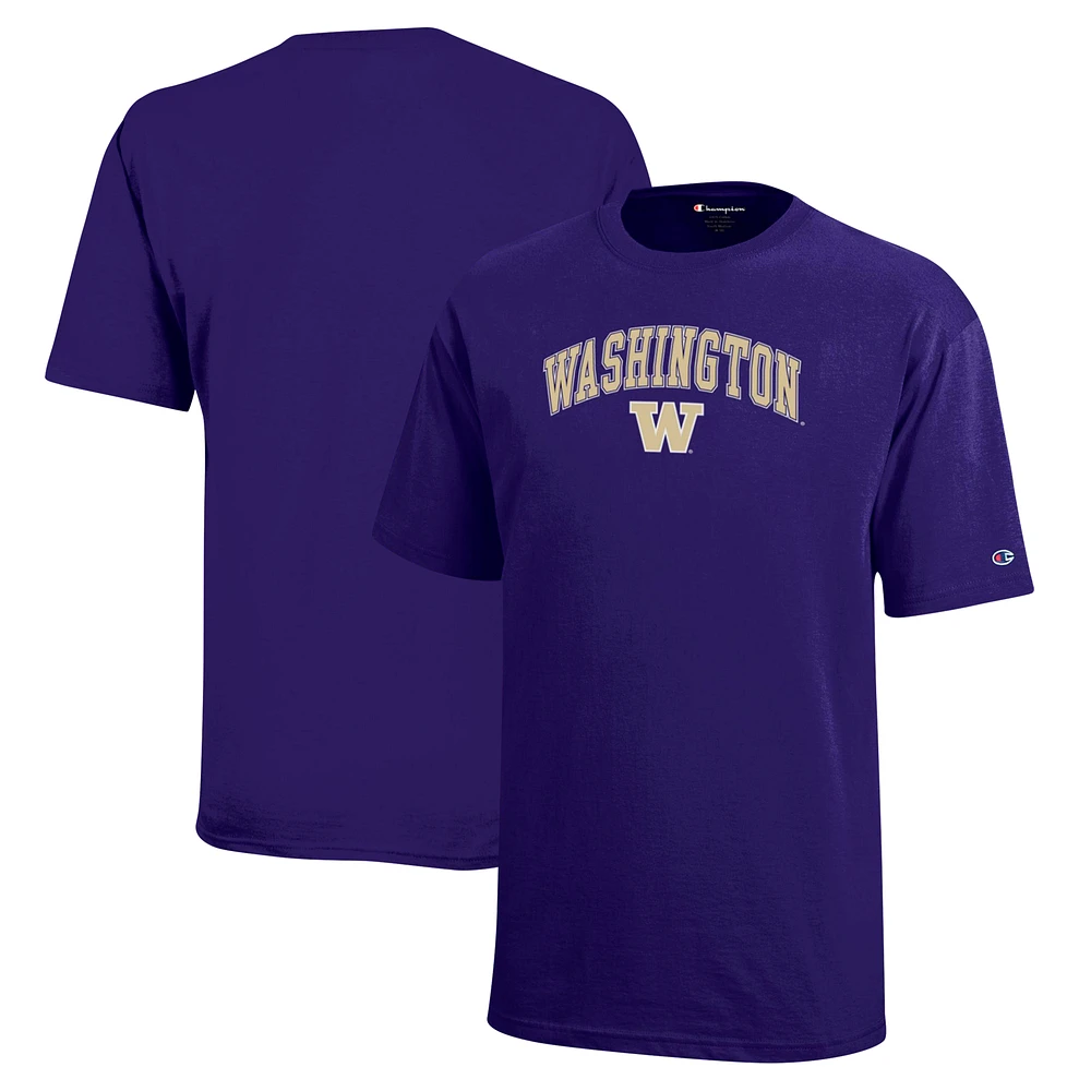 Youth Champion Purple Washington Huskies Arch Over Logo T-Shirt