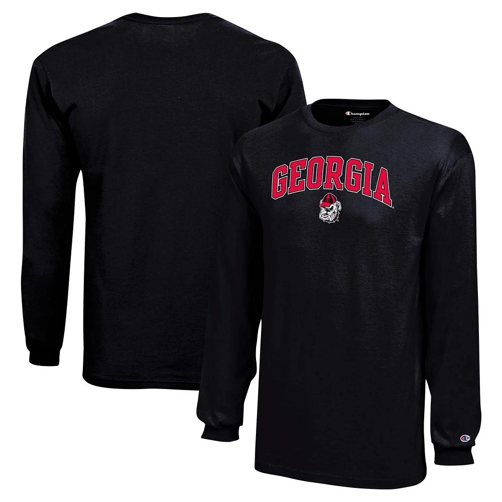 Youth Champion Georgia Bulldogs Arch Over Logo Long Sleeve T-Shirt