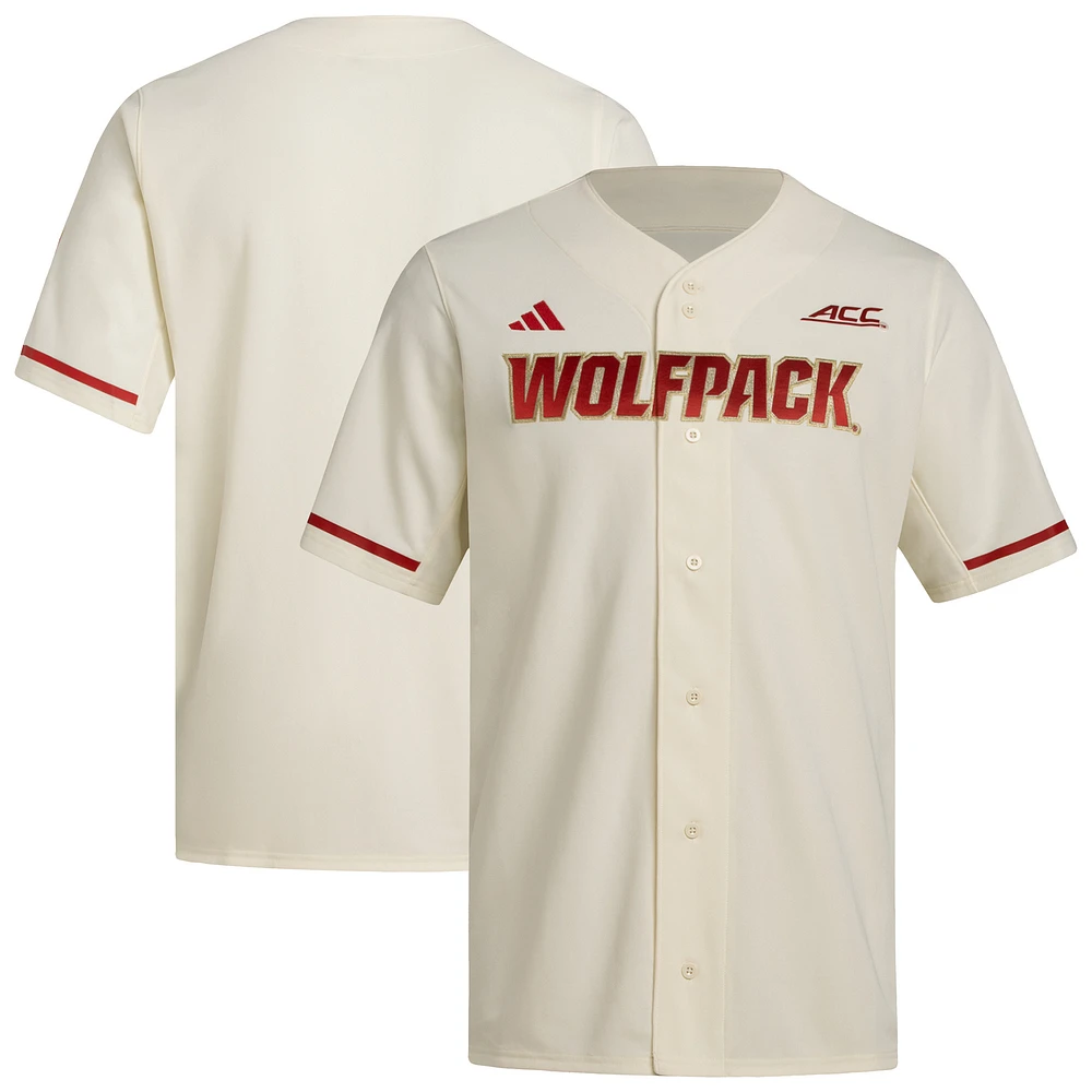 Men's adidas Cream NC State Wolfpack Replica Baseball Jersey