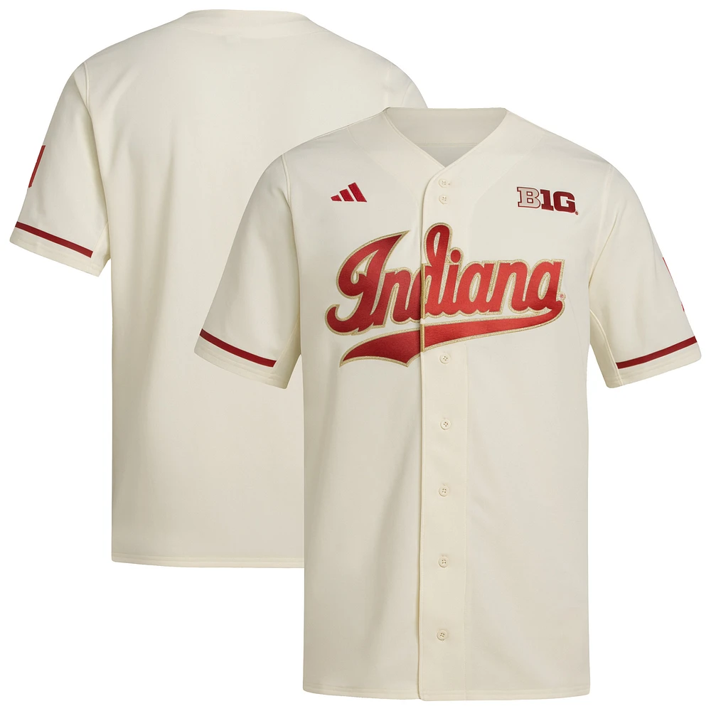 Men's adidas Cream Indiana Hoosiers Replica Baseball Jersey