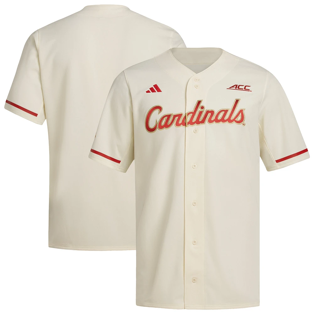 Men's adidas Cream Louisville Cardinals Replica Baseball Jersey