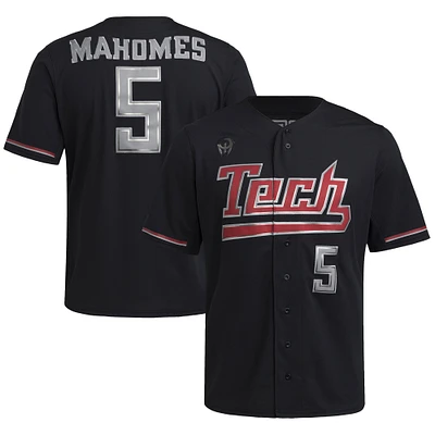 Men's adidas Patrick Mahomes Black Texas Tech Red Raiders Replica Baseball Jersey