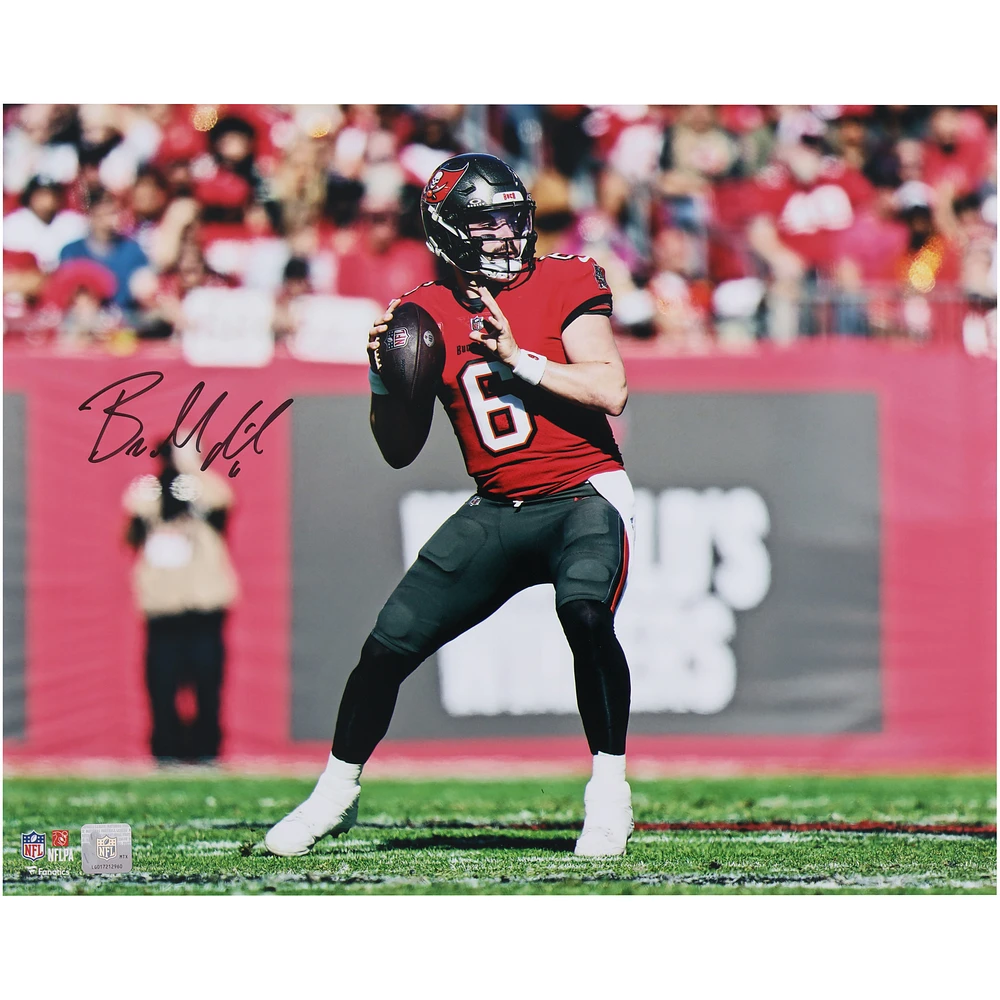 Baker Mayfield Tampa Bay Buccaneers Autographed 16" x 20" Throwing Photograph