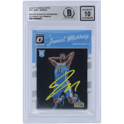 Jamal Murray Denver Nuggets Autographed 2016-17 Panini Donruss Optic Rated Rookie Yellow Ink #157 Beckett Fanatics Witnessed Authenticated Rookie Card