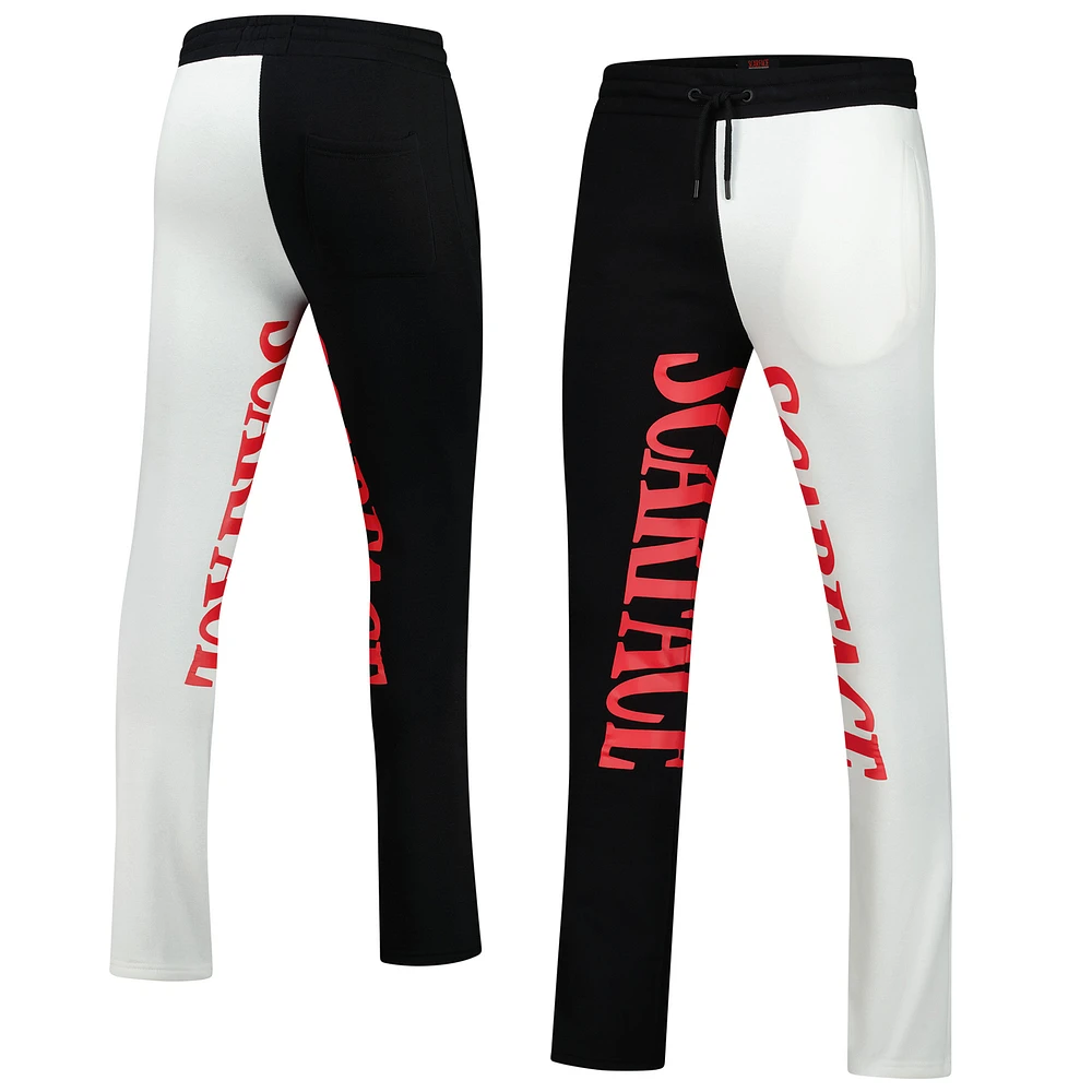 Unisex Reason Black/White Scarface Split Stacked Sweatpants